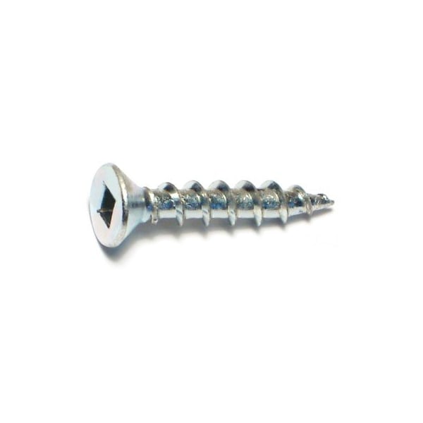 Midwest Fastener Sheet Metal Screw, #8 x 1 in, Zinc Plated Steel Flat Head Square Drive, 100 PK 08611 - main